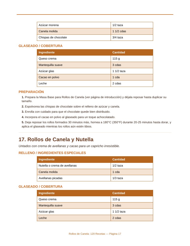 Página interior real: Rellenos especiales